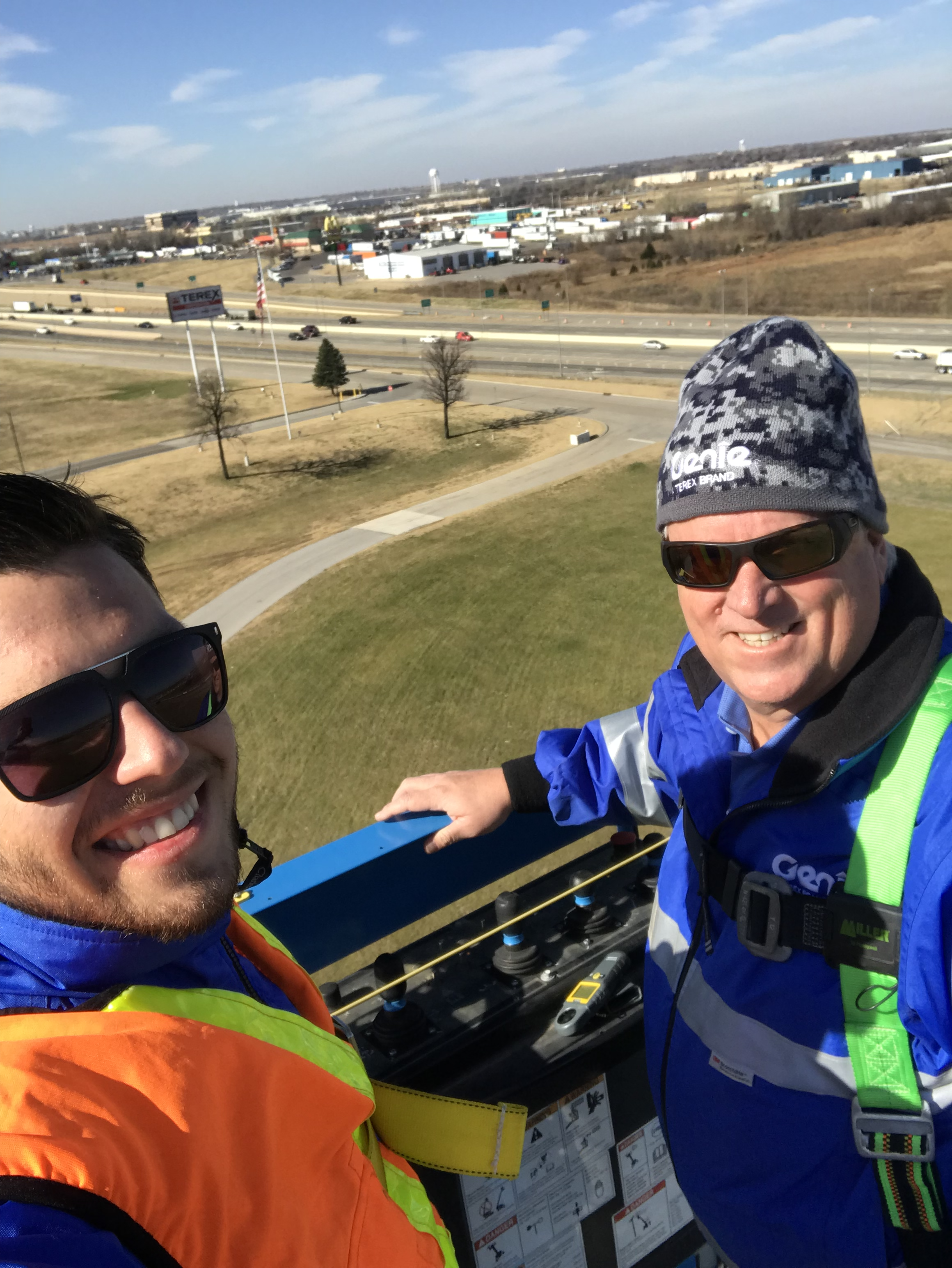 Max on a boom lift